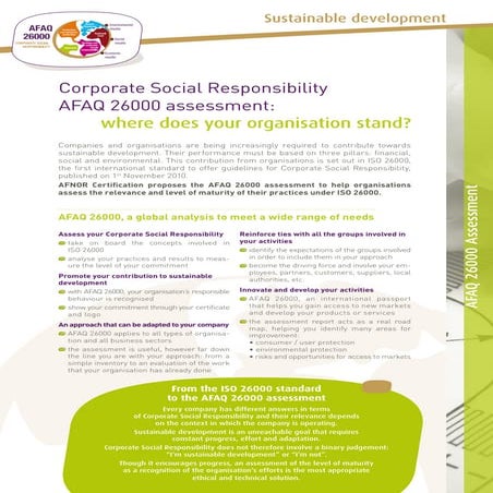 AFAQ 26000 assessment: where does your organisation stand? | PDF