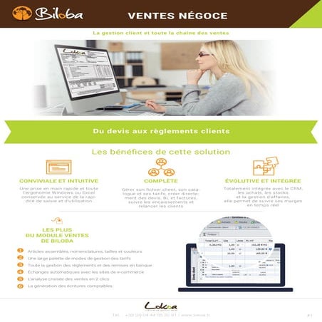 Ventes négoce - Biloba