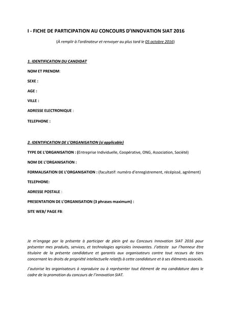 Fiche candidat concours siat final