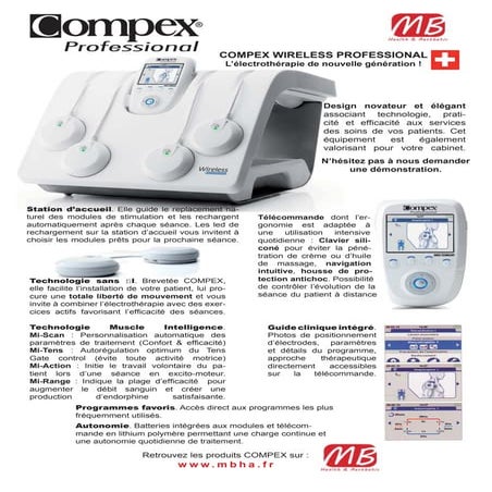 Fiche compex wireless professional | PDF