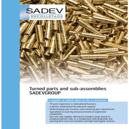 Precision turned parts - SadevGroup 
