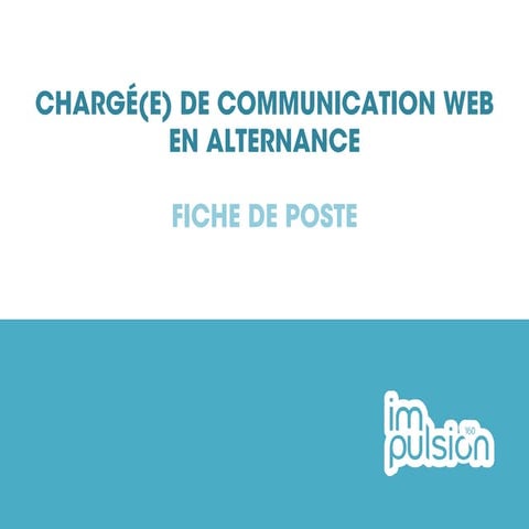 Fiche de poste chargé(e) de communication web en alternance | PDF