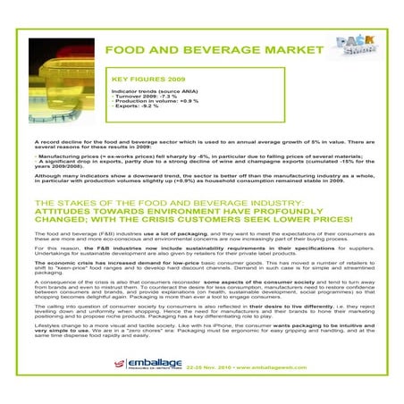 The food market fact sheet