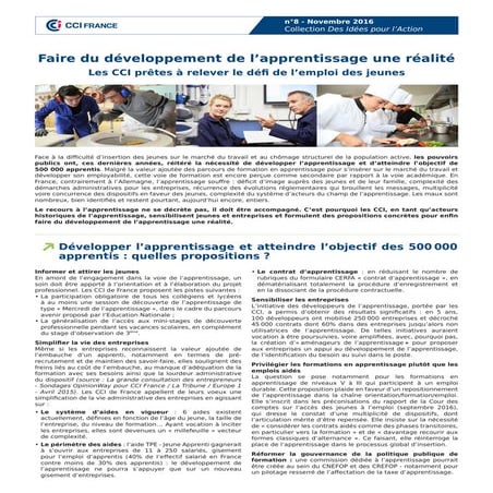 Faire du développement de l'apprentissage une réalité