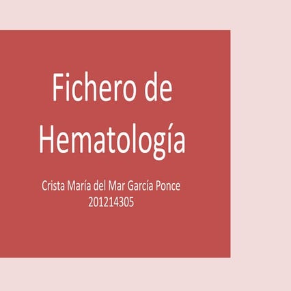 Fichero de hematología