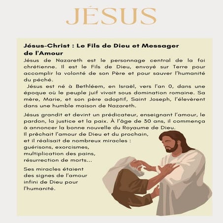 Fiches bibliques sur le message de Jésus