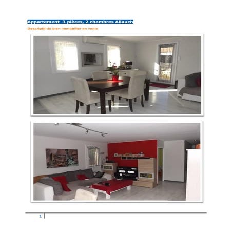Fiche technique appart t3 2 chambres allauch 13190