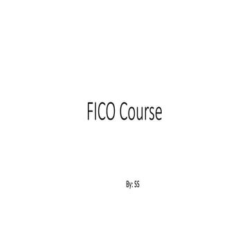 FICO Course slide path description in very short manner