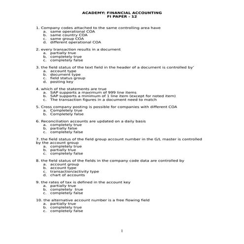 Fico interview questions set 12