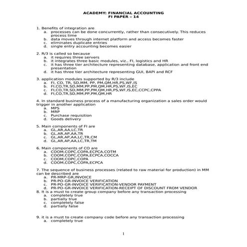 Fico interview questions set 14