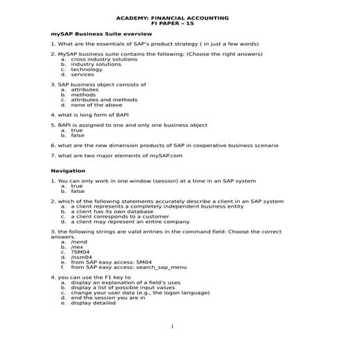 Fico interview questions set 15