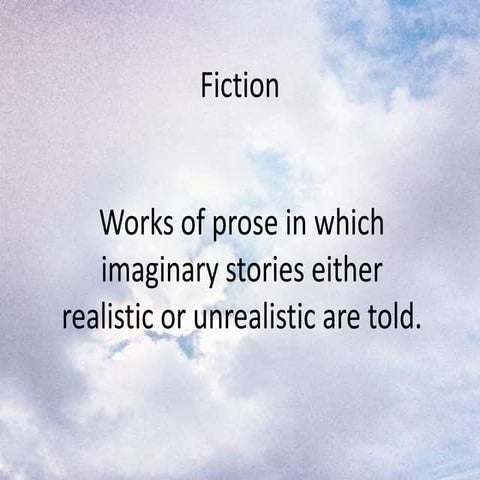 Fiction (Novel + short stories)