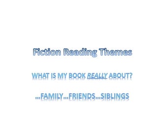 Fiction what's it all about