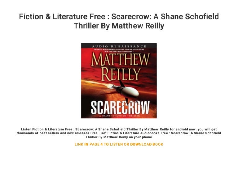 Fiction Literature Free Scarecrow A Shane Schofield Thriller By
