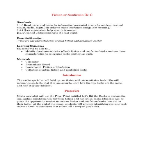 Fiction or nonfiction