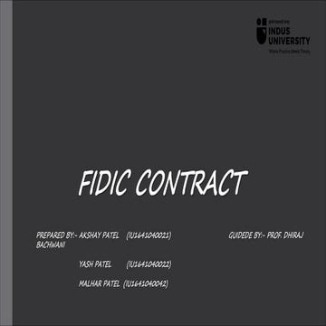 Fidic contract 