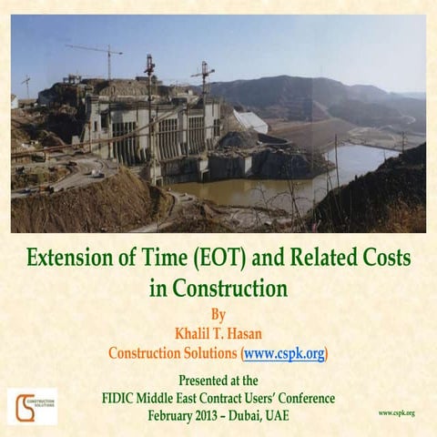 FIDIC Lecture - EOT & Related Costs in Construction.pptx