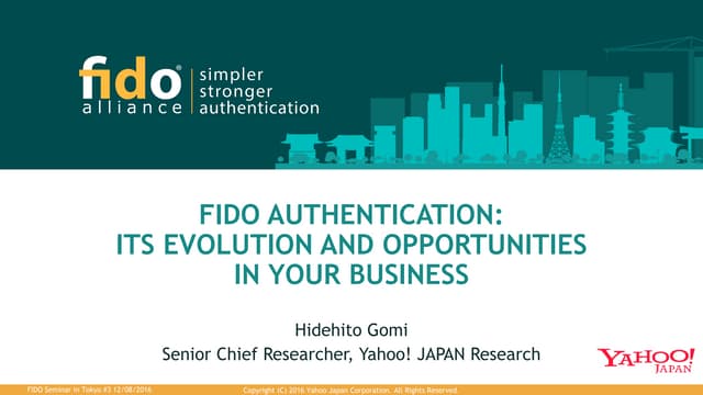 FIDO Authentication: Its Evolution ...