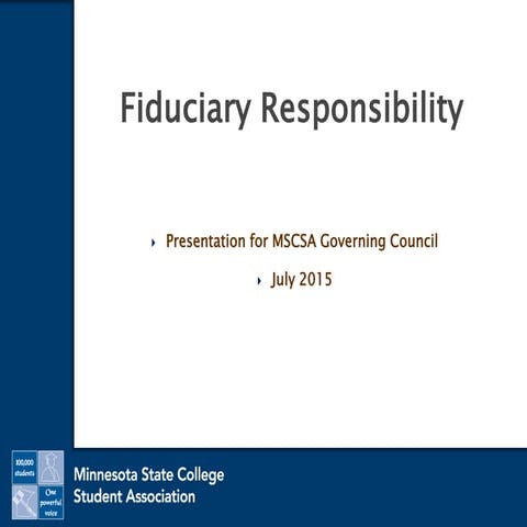 Fiduciary Responsibility for Board Members