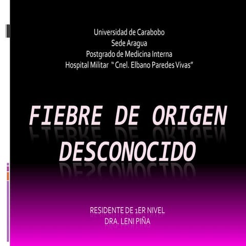 HOMELPAVI - Egreso - Fiebre de Origen Desconocido