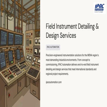 Comprehensive Field Instrument Detailing & Design Services for MENA ...