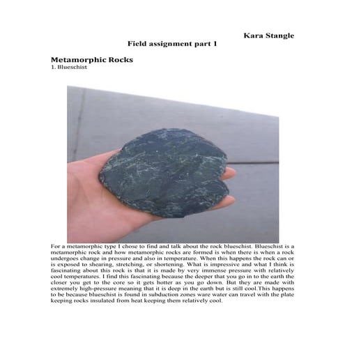 Field assignment part 1-2