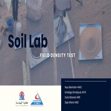 Determination of Field Density Using Sand Cone Method | Jameel Academy ...