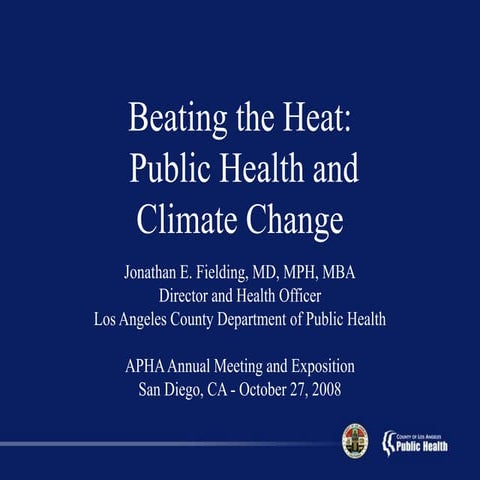 LA County Department of Public Health - Global Warming