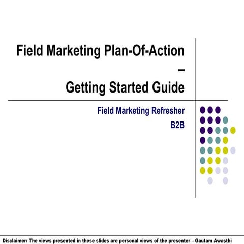 Field Marketing Refresher