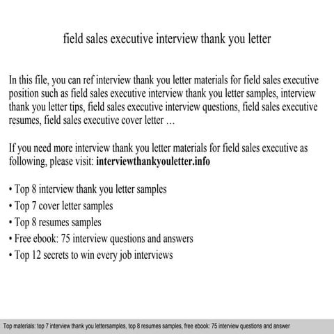 Field sales executive | PPT