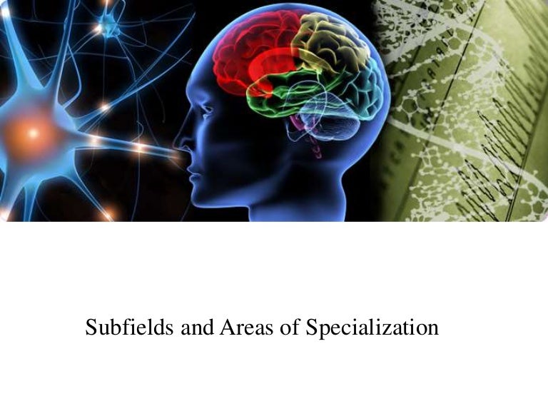 Fields and areas of psychology