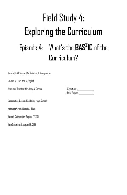 Field Study4 Episode 4