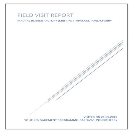 Field visit report MRF, PUDUCHERRY
