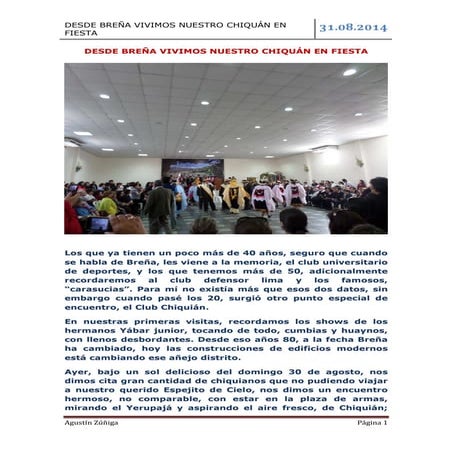 FIESTA DE 30 DE AGOSTO 2014 EN BREÑA