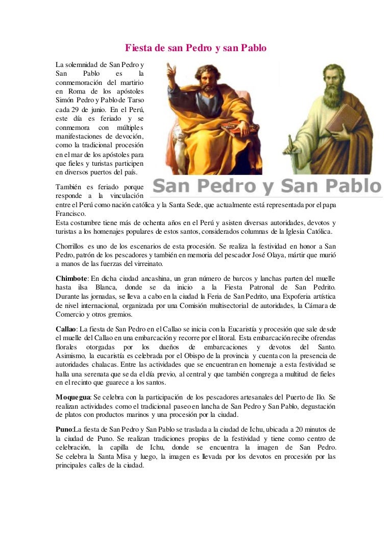 Fiesta De San Pedro Y San Pablo
