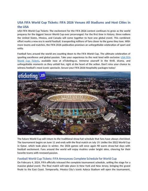 FIFA 2026 Venues All Stadiums and Host Cities in the USA.docx