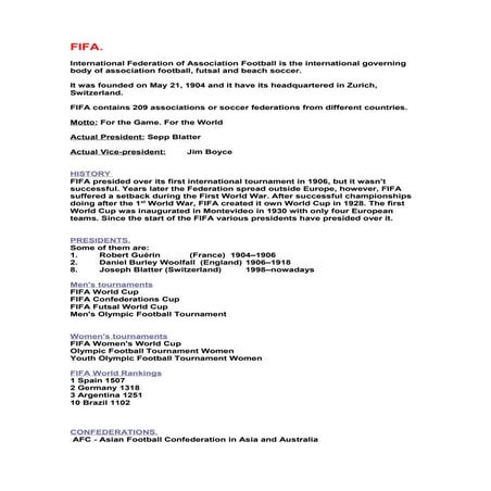 Fifa power point | PPT