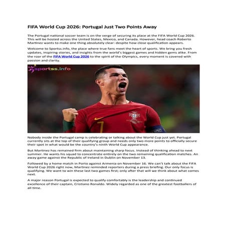 FIFA World Cup 2026 Portugal Just Two Points Away.docx