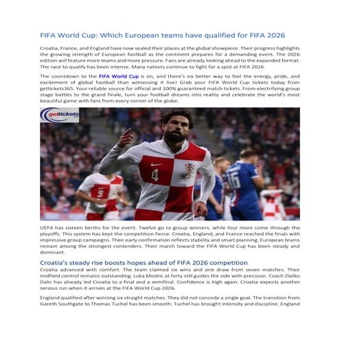 FIFA World Cup Which European teams have qualified for FIFA 2026.pdf