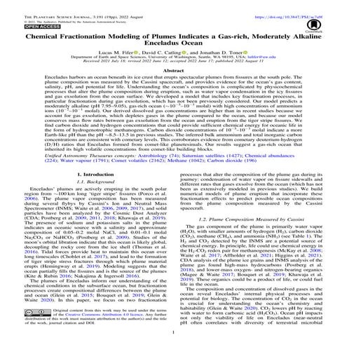 Chemical Fractionation Modeling of Plumes Indicates a Gas-rich, Moderately Al...