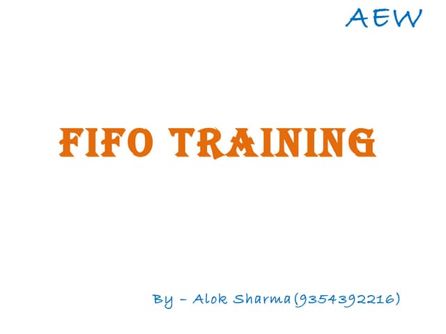 First In, First Out (FIFO); Last In, Last Out (LIFO) | PPTX