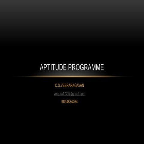 Fifty questions with answers in aptitude