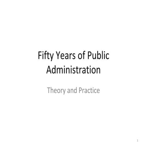 Guy B. Peters: Fifty years of public administration