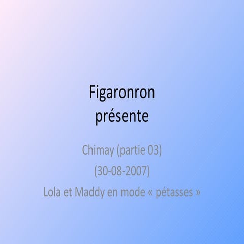 Figaronron - Chimay 2007 (Partie 03)