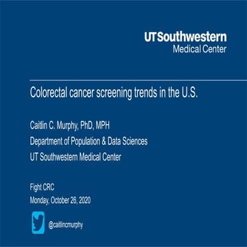 Colorectal Cancer Screening Trends in the U.S. | PDF