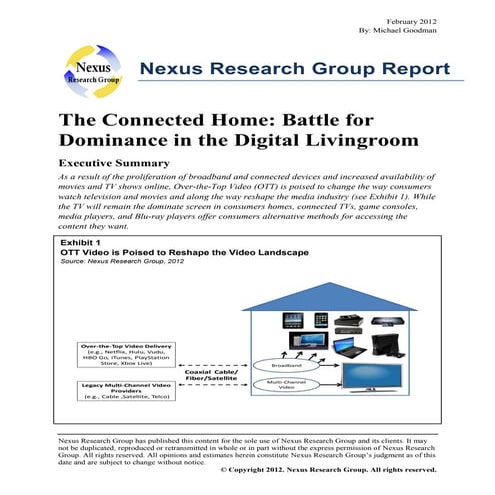 Connected Home: Fight for the Digital Lvingroom