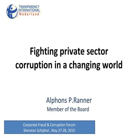 Fighting Private Sector Corruption And Fraud[1]