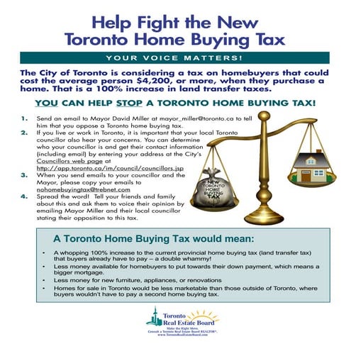 Let's Fight The Land Transfer Tax 