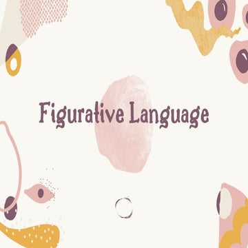 Figurative Language as literary devices IGCSE
