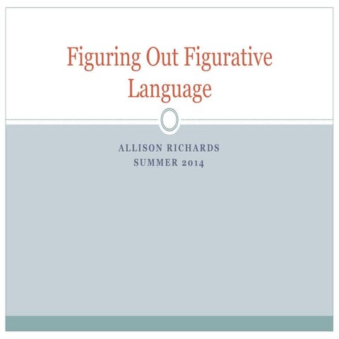 Figuring out figurative language ppt